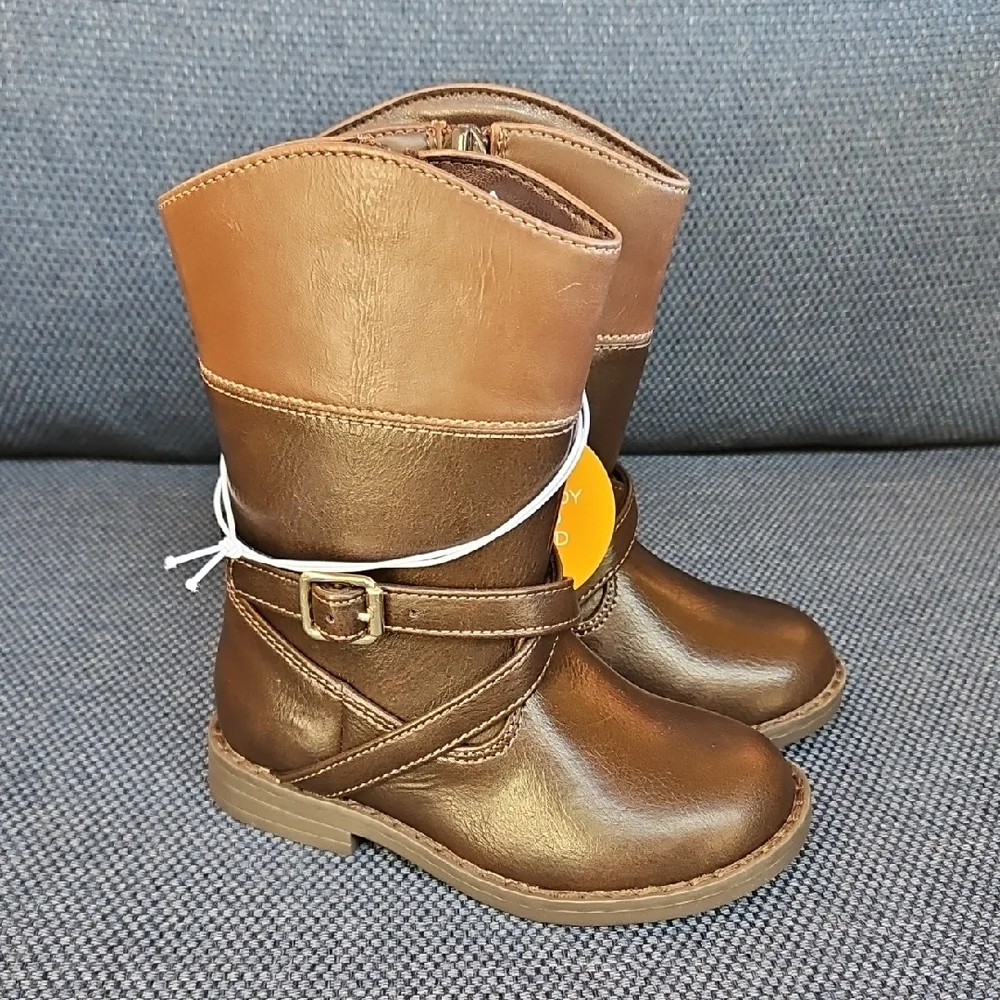 Gymboree Tall Buckle Brown Boots